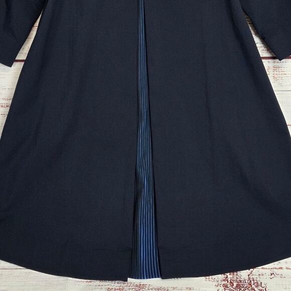 COS Navy Blue Architectural Silouette Dress 6 Zip Back Minimalist Basic Modern - Picture 6 of 16